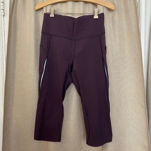 Purple Lulu Lemon cropped leggings